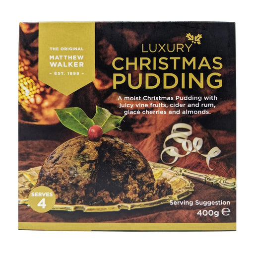 Matthew Walker Luxury Christmas Pudding - 400g imported British grocery product available in Canada