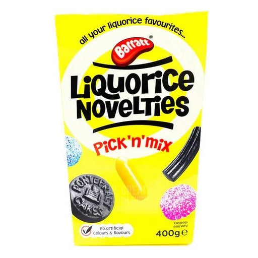 Maynards Barratt Liquorice Novelties Pick'n'Mix - 400g imported British grocery product available in Canada