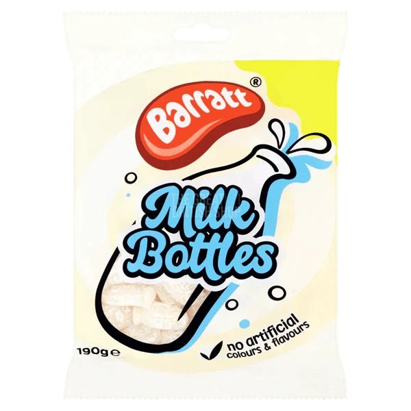 Maynards Barratt Milk Bottles - 150g imported British grocery product available in Canada