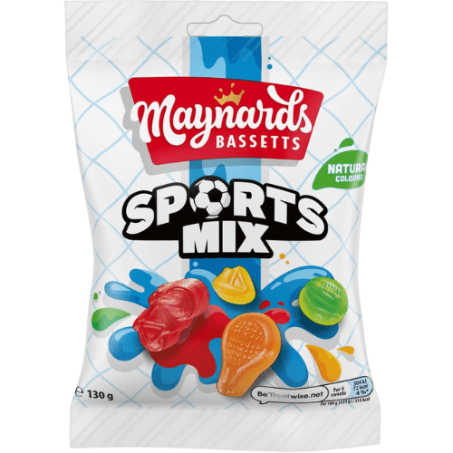 Maynards Bassetts Sports Mix - 130g | British Store Online | The Great British Shop