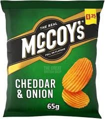McCoy's Cheddar and Onion - 65g imported British grocery product available in Canada