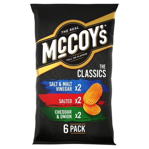 McCoy's Classic Crisps Variety 6 Pack - 150g | British Store Online | The Great British Shop