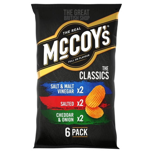McCoy's Classic Crisps Variety - 6 Pack imported British grocery product available in Canada