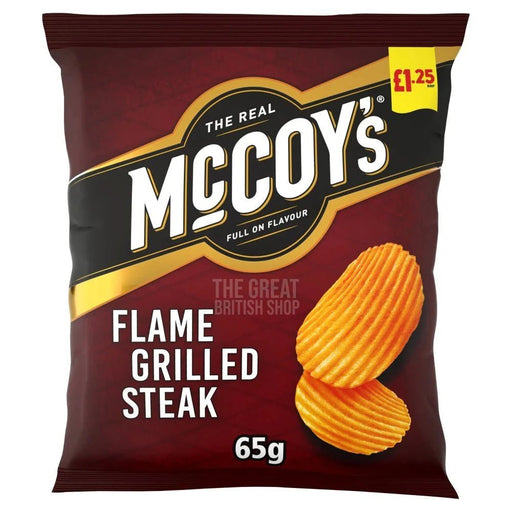 McCoys Flame Grilled Steak - 65g imported British grocery product available in Canada