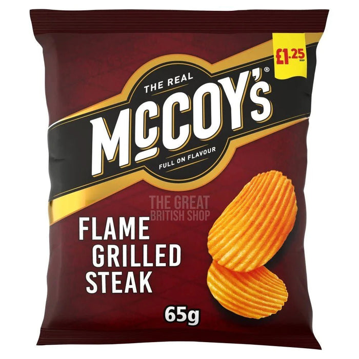 McCoys Flame Grilled Steak - 65g imported British grocery product available in Canada