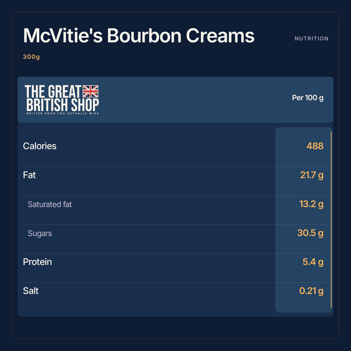 McVitie's Bourbon Creams - 300g imported British grocery product available in Canada