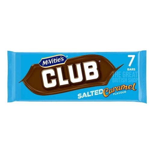 McVitie's Club Salted Caramel - 154g imported British grocery product available in Canada