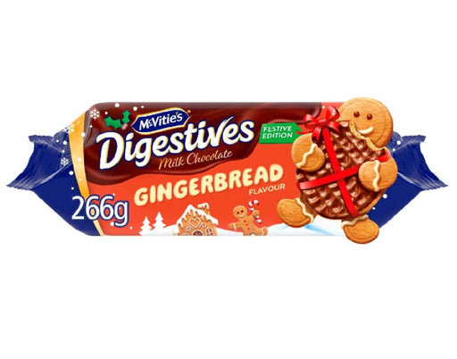 Mcvitie's Gingerbread Flavour Milk Chocolate Digestives - 266g | British Store Online | The Great British Shop