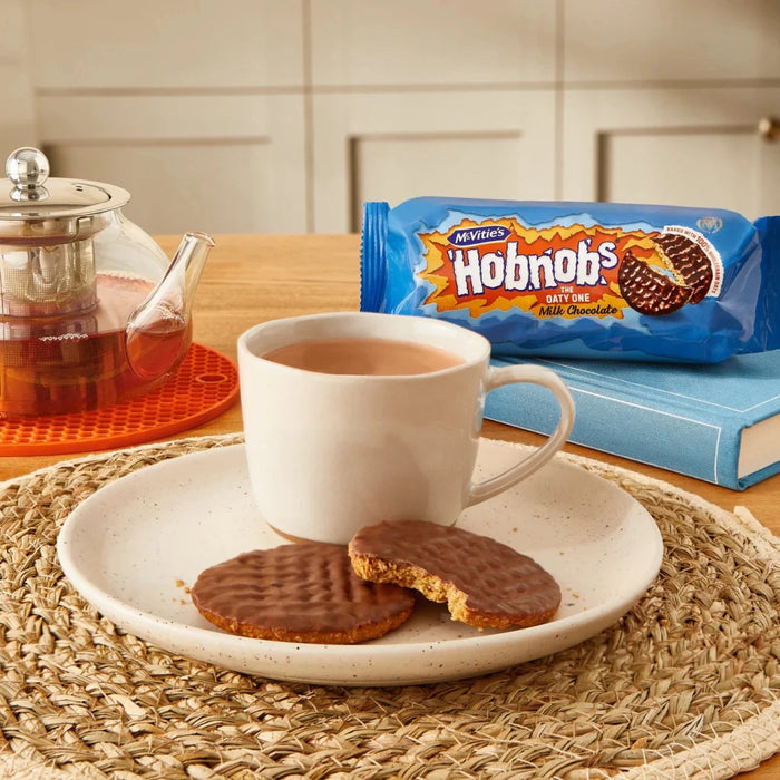 Mcvitie's Milk Chocolate Hobnobs - 262g imported British grocery product available in Canada