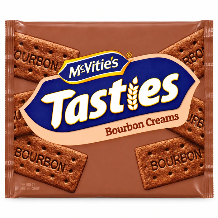 McVitie's Tasties Bourbon Creams - 300g, front view of the product packaging