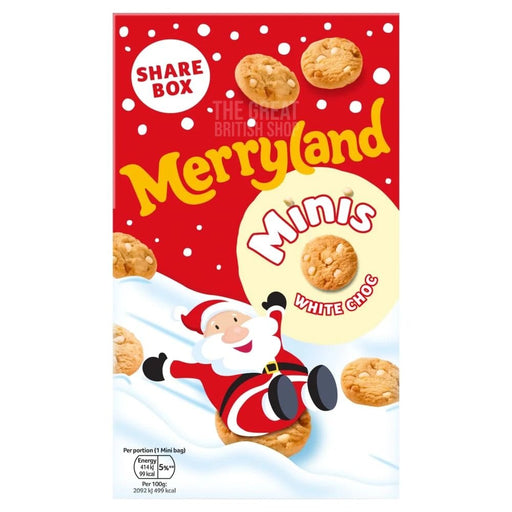 Merryland Minis White Choc - 150g imported British grocery product available in Canada