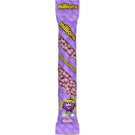 Millions Blackcurrant 55g: front of the purple tube pack showing sweets inside