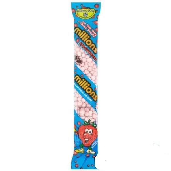 Millions Strawberry Tube - 55g imported British grocery product available in Canada