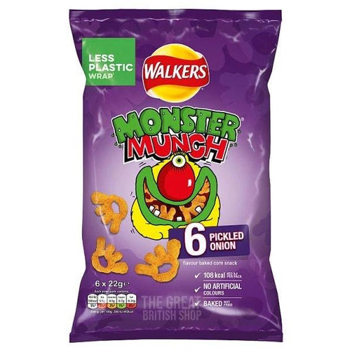 Monster Munch Pickled Onion - 6 Pack imported British grocery product available in Canada