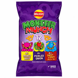 Monster Munch Variety 12 Pack, front view of the original product packaging.