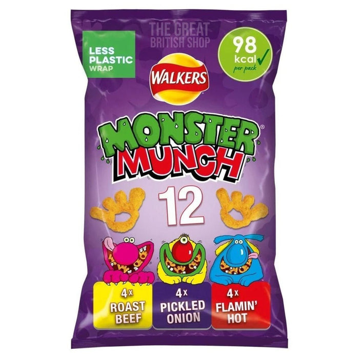 Monster Munch Variety - 12 Pack imported British grocery product available in Canada