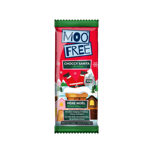 Moo Free Gluten & Dairy Free Chocolate Santa Bar - 30g | British Store Online | The Great British Shop