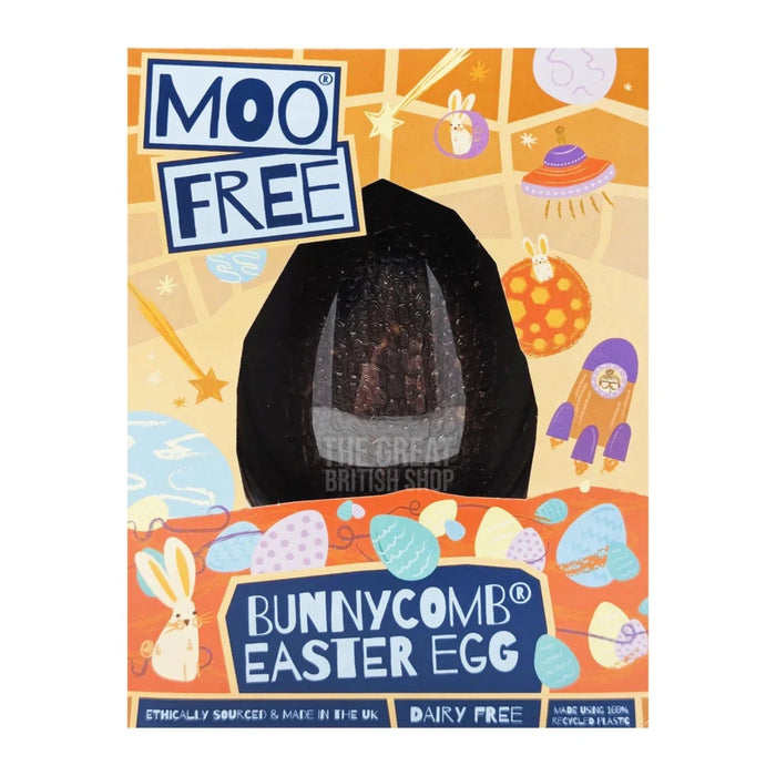 Moo Free Vegan BunnyComb Easter Egg - 85g imported British grocery product available in Canada