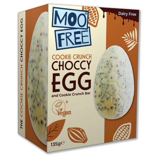 Moo Free Vegan Cookie Crunch Chocolate Egg with Bar - 135g | British Store Online | The Great British Shop