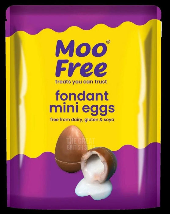 Moo Free Vegan Fondant Filled Mini Eggs - 84g imported British grocery product available in Canada