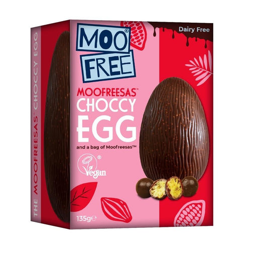 Moo Free Vegan Moofreesas Chocolate Egg with Moofreesas Bag - 135g | British Store Online | The Great British Shop