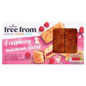 Morrisons Free From Raspberry Macaroon Slices - 155g | British Store Online | The Great British Shop