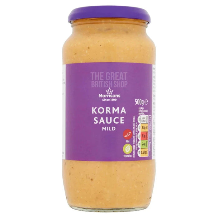 Morrisons Korma Cooking Sauce imported British grocery product available in Canada