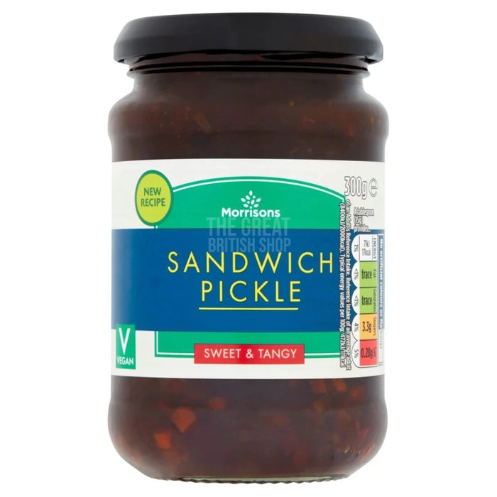 Morrisons Sandwich Pickle - 300g imported British grocery product available in Canada