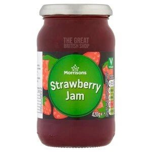 Morrisons Strawberry Jam - 420g imported British grocery product available in Canada