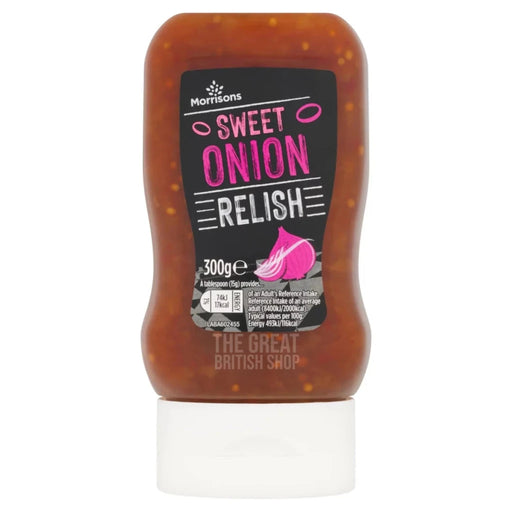 Morrisons Sweet Onion Relish imported British grocery product available in Canada