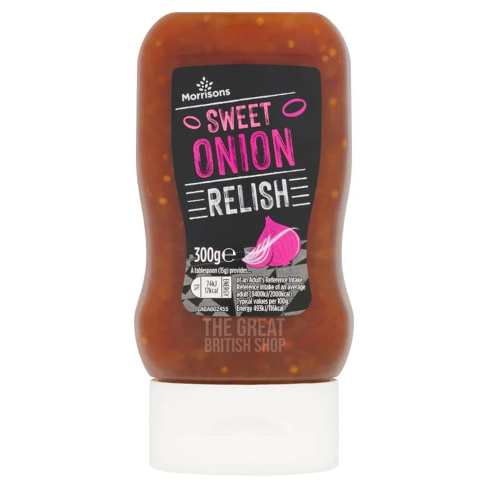 Morrisons Sweet Onion Relish imported British grocery product available in Canada