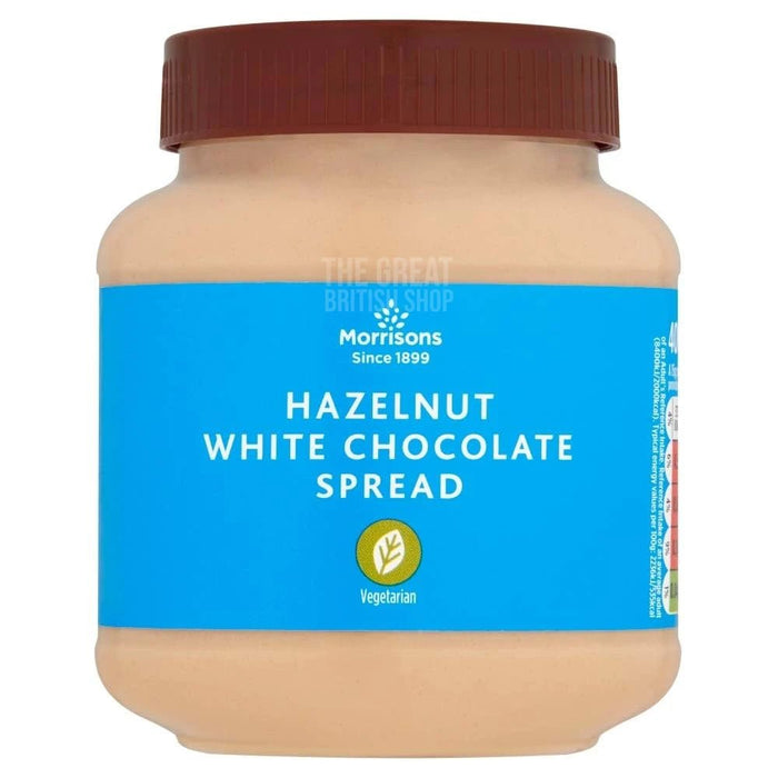 Morrisons White Chocolate & Hazelnut Spread - 400g imported British grocery product available in Canada