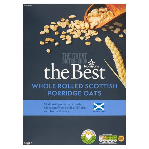 Morrisons Whole Rolled Scottish Porridge Oats - 750g imported British grocery product available in Canada