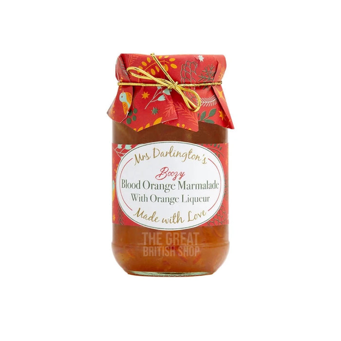 Mrs Darlington's Boozy Blood Orange Marmalade - 340g imported British grocery product available in Canada