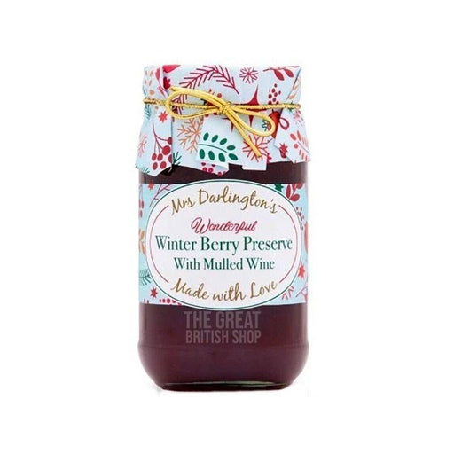 Mrs Darlington's Winter Berry Preserve With Mulled Wine - 340g imported British grocery product available in Canada