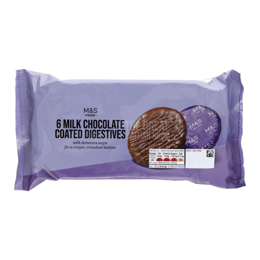 M&S 6 Milk Chocolate Coated Digestives imported British grocery product available in Canada