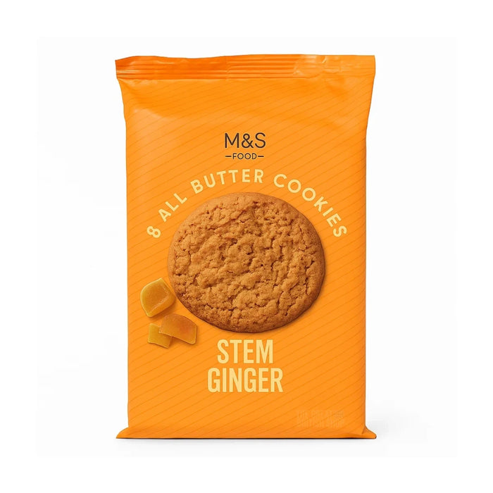 M&S All Butter Stem Ginger Biscuits - 200g imported British grocery product available in Canada