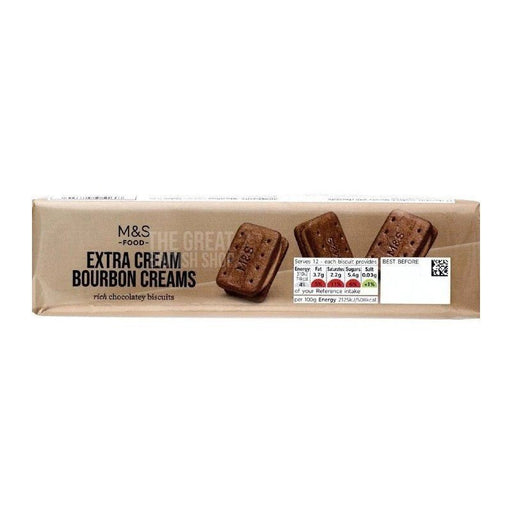 M&S Bourbon Cream Biscuits - 165g imported British grocery product available in Canada