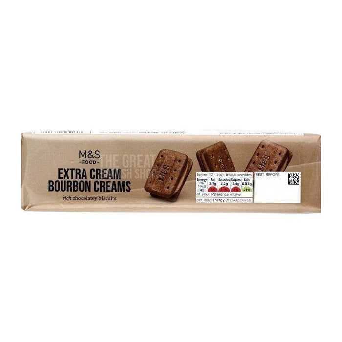 M&S Bourbon Cream Biscuits - 165g imported British grocery product available in Canada