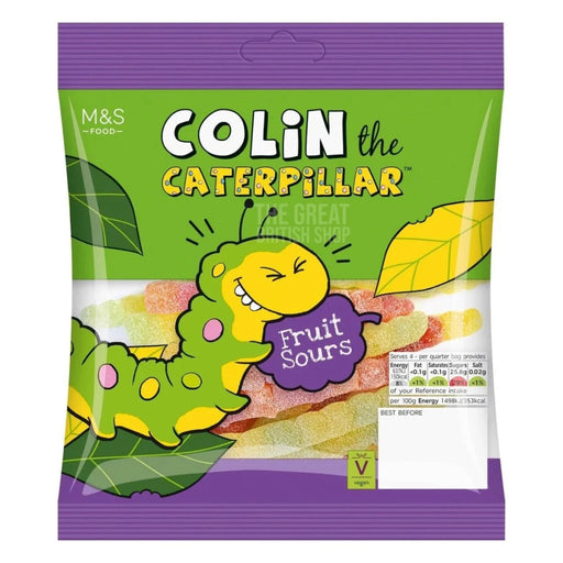 M&S Colin the Caterpillar Fruit Sours - 170g imported British grocery product available in Canada