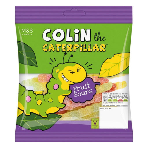 M&S Colin the Caterpillar Fruit Sours - 170g imported British grocery product available in Canada
