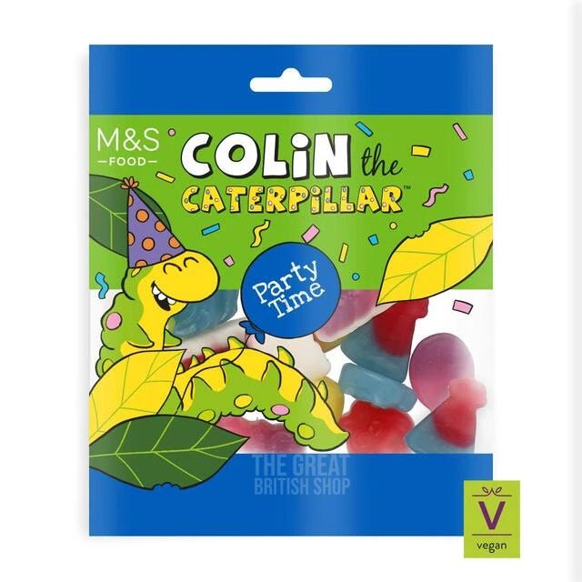 M&S Colin the Caterpillar Party Time - 170g imported British grocery product available in Canada