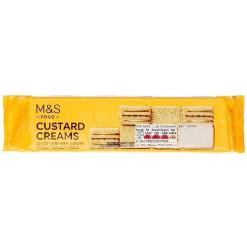 M&S Custard Creams Biscuits - 165g imported British grocery product available in Canada