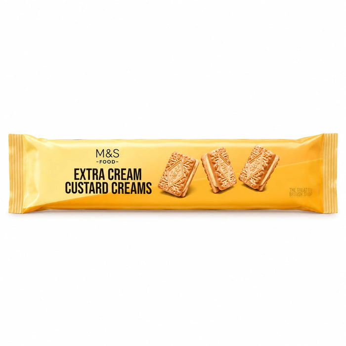 M&S Custard Creams Biscuits - 165g, front view of the UK packaging
