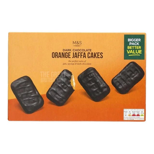 M&S Dark Chocolate Jaffa Cake Twin Pack - 2 x 125g imported British grocery product available in Canada