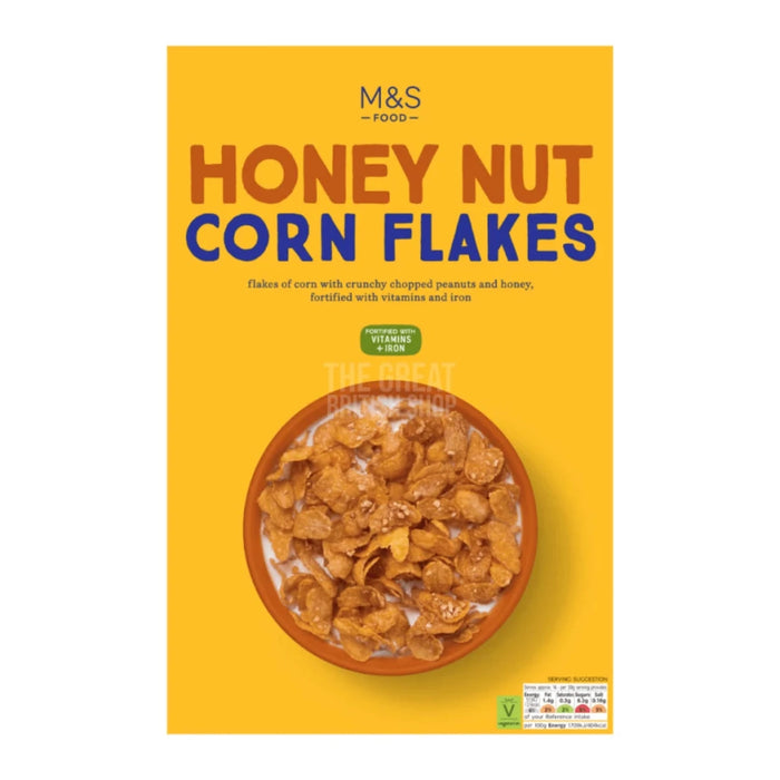 M&S Honey Nut Corn Flakes - 500g imported British grocery product available in Canada