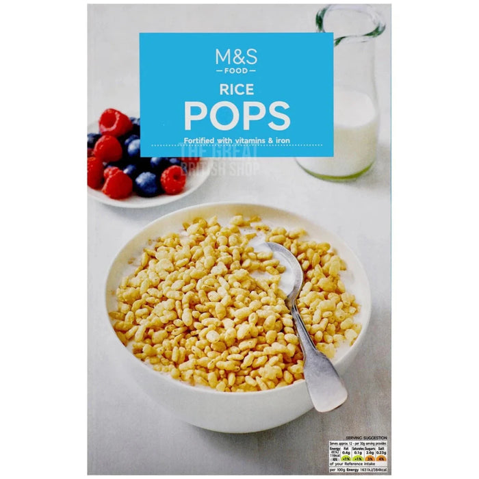M&S Rice Pops Cereal - 375g imported British grocery product available in Canada