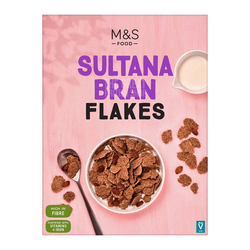 M&S Sultana Bran Flakes Cereal - 500g imported British grocery product available in Canada