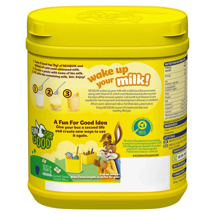Nesquik Banana Flavoured Milkshake Mix - 300g imported British grocery product available in Canada