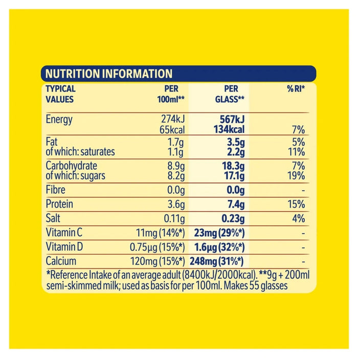 Nesquik Banana Flavoured Milkshake Mix - 300g imported British grocery product available in Canada